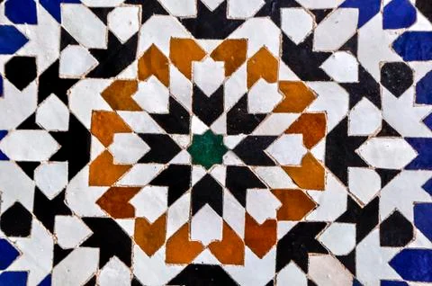 Islamic mosaic patterns Stock Photos