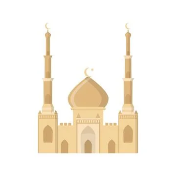 Islamic Mosque Architecture Illustration Illustrazione stock