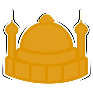 Islamic mosque building icon Ilustración de archivo