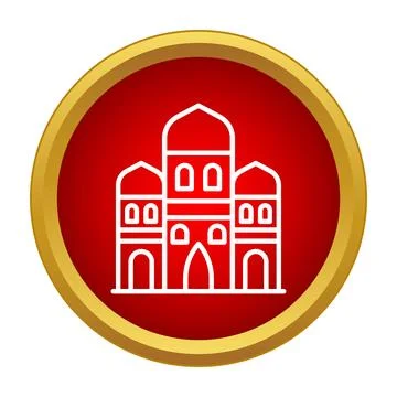 Islamic mosque building icon representing travel and culture Ilustración de archivo