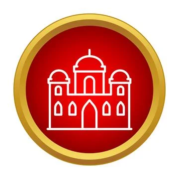 Islamic mosque building icon representing religion and worship Ilustración de archivo
