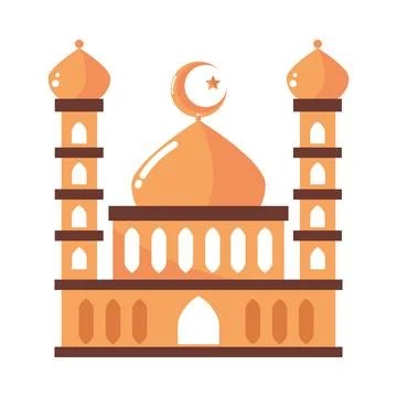 Islamic mosque building Ilustración de archivo