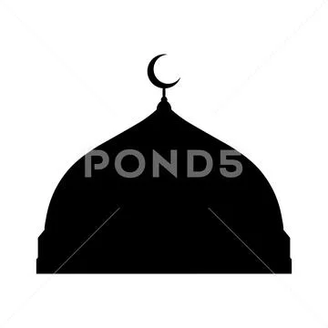 Islamic mosque dome icon, sign, logo. ?solated vector illustration ...