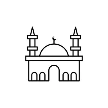 Islamic, mosque icon. Simple line, outline vector religion icons for ui and ux Stockillustratie