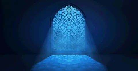 Islamic Mosque light through the window Stock Footage 236318973