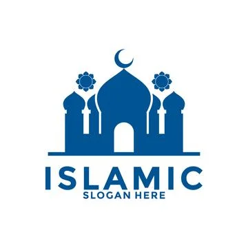 Islamic mosque logo vector icon, Mosque Logo design template Stock Illustration