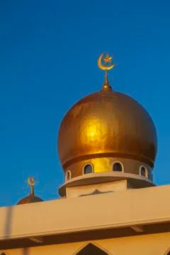 Islamic mosque with minarets Stock Photos