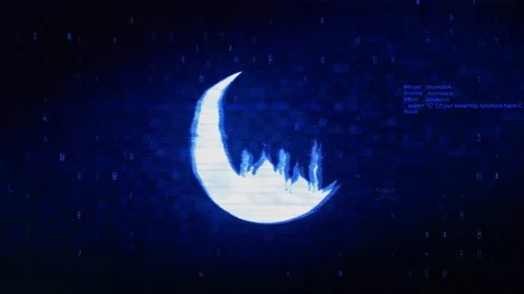 Islamic mosque Moon ramadan Symbol Digital Pixel Noise Error Animation. Vídeo Stock 116020698