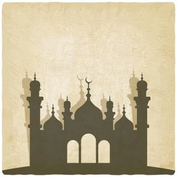 Islamic mosque old background Stock-Illustration