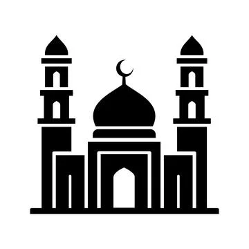 Islamic Mosque Silhouette Vector Icon Stock Illustration
