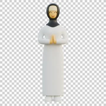 Islamic Mother Front View Illustrazione stock