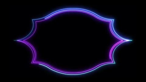 Islamic Neon Frame Stock Footage 260606324