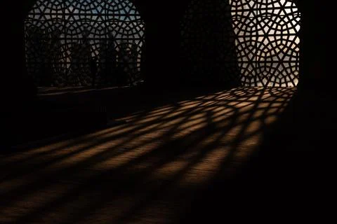 Islamic or ramadan concept background photo. Islamic pattern shadows Stock Photos