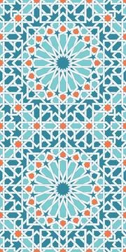 Islamic Organic Seamless Pattern Background EPS Vector Stock Illustration