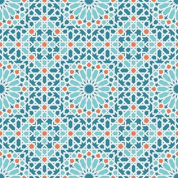 Islamic Organic Seamless Pattern Background EPS Vector Illustrazione stock
