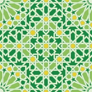 Islamic Organic Seamless Pattern Background EPS Vector Stock Illustration
