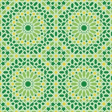 Islamic Organic Seamless Pattern Background EPS Vector-06 Stock Illustration