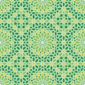 Islamic Organic Seamless Pattern Background EPS Vector-08 Stock Illustration