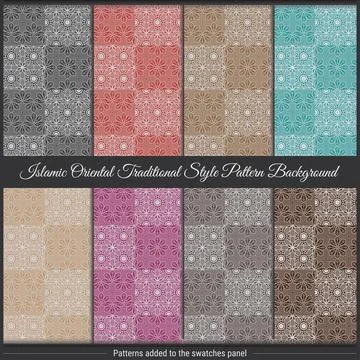 Islamic Oriental Traditional Style Pattern Background Иллюстрация