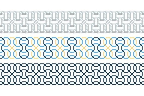 Islamic ornament pattern border for Ramadan card Stock Illustration