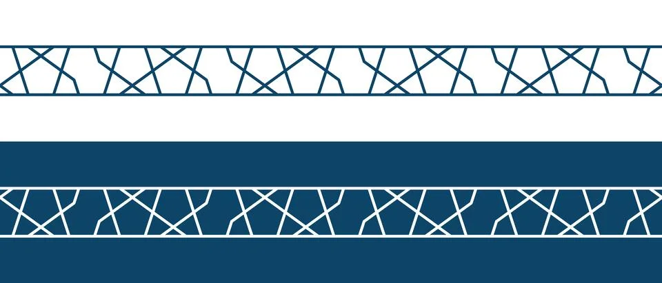 Islamic ornament pattern border for Ramadan card Stock Illustration