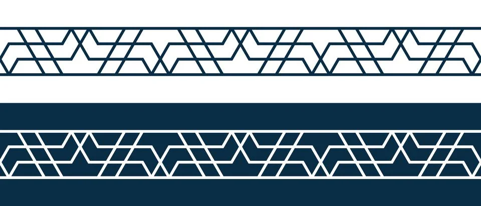 Islamic ornament pattern border for Ramadan card Stock Illustration