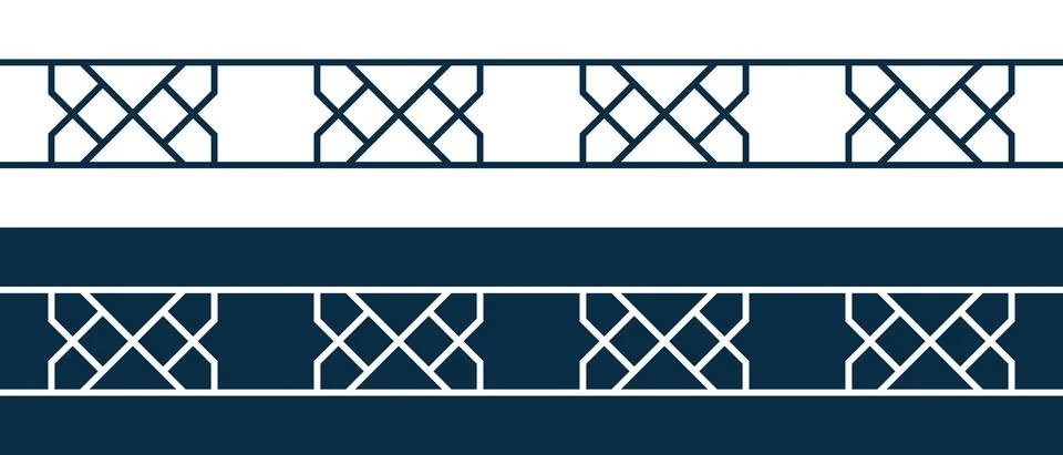 Islamic ornament pattern border for Ramadan card Illustrazione stock