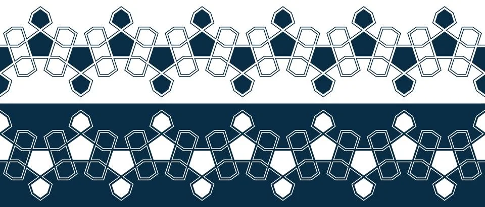 Islamic ornament pattern border for Ramadan card Stock Illustration