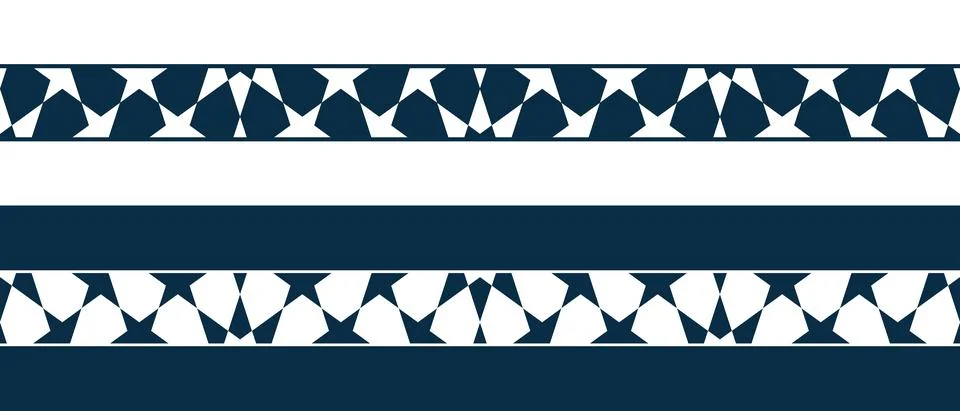 Islamic ornament pattern border for Ramadan card Illustrazione stock