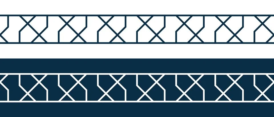 Islamic ornament pattern border for Ramadan card Stock Illustration