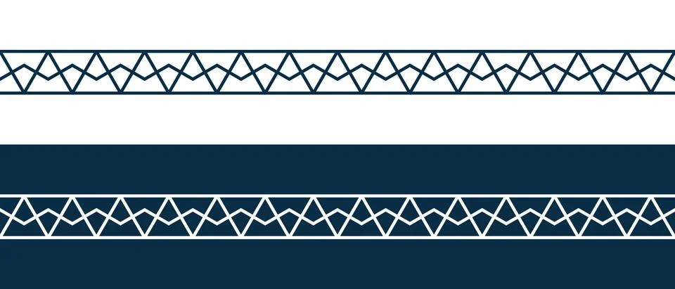 Islamic ornament pattern border for Ramadan card Stock Illustration