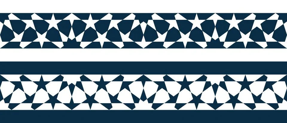 Islamic ornament pattern border for Ramadan card Stock Illustration