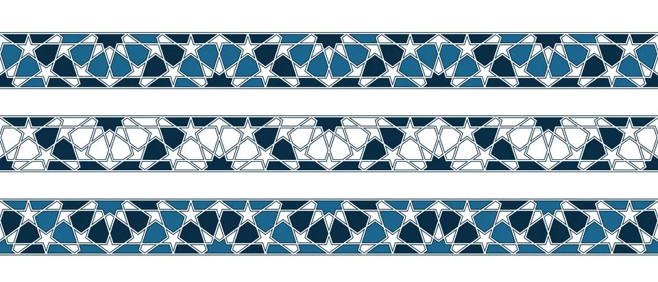 Islamic ornament pattern border for Ramadan card Stock Illustration