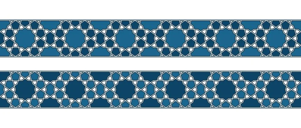Islamic ornament pattern border for Ramadan card Stock Illustration