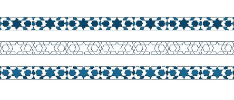 Islamic ornament pattern border for Ramadan card 스톡 일러스트