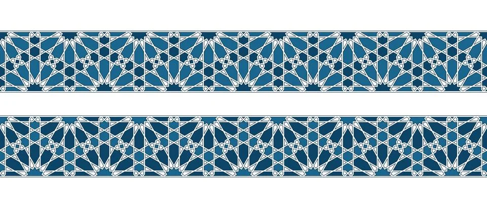 Islamic ornament pattern border for Ramadan card イラスト素材