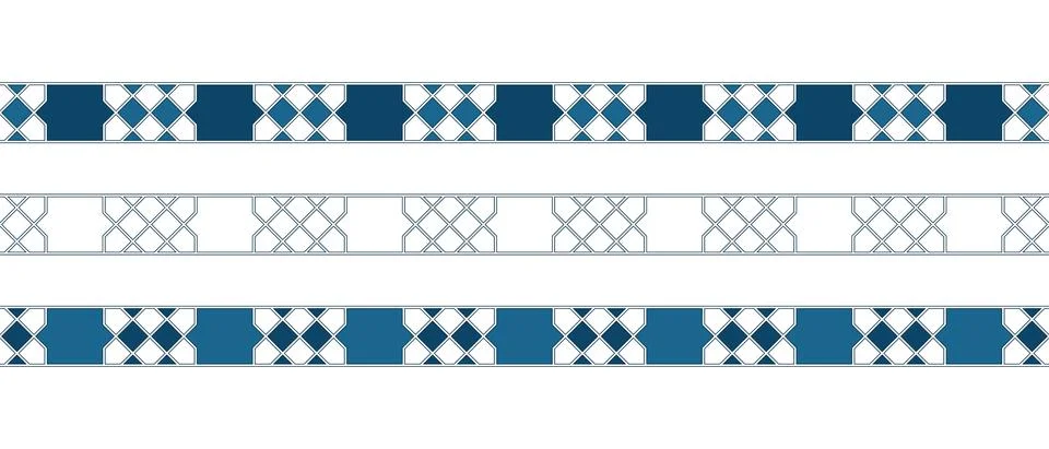 Islamic ornament pattern border for Ramadan card Stock Illustration