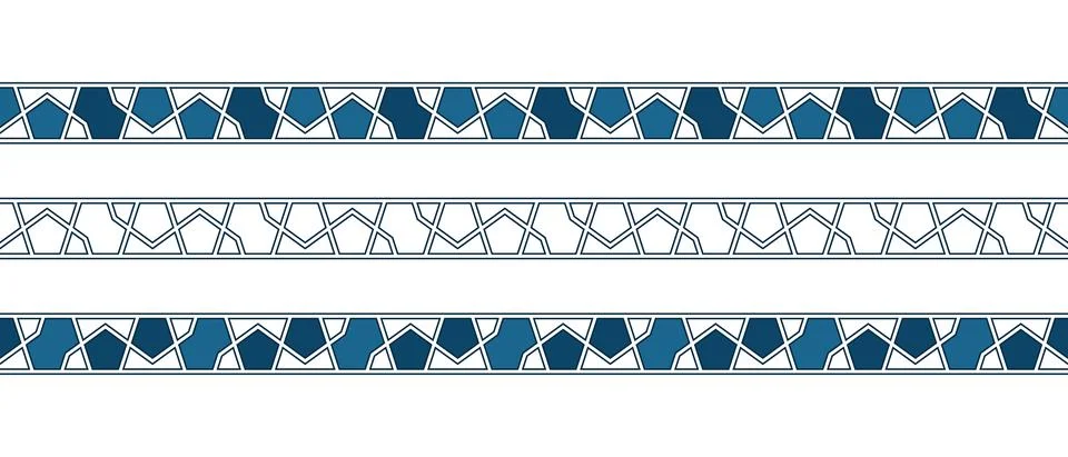 Islamic ornament pattern border for Ramadan card Stock Illustration