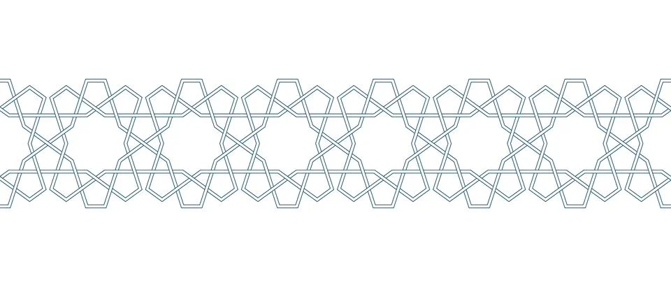 Islamic ornament pattern border for Ramadan card 스톡 일러스트