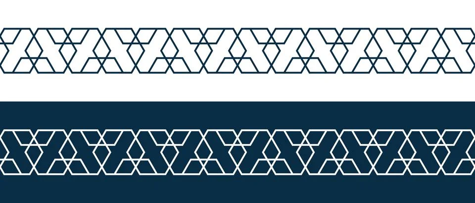 Islamic ornament pattern border for Ramadan card Stock Illustration