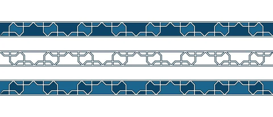 Islamic ornament pattern border for Ramadan card Stock Illustration