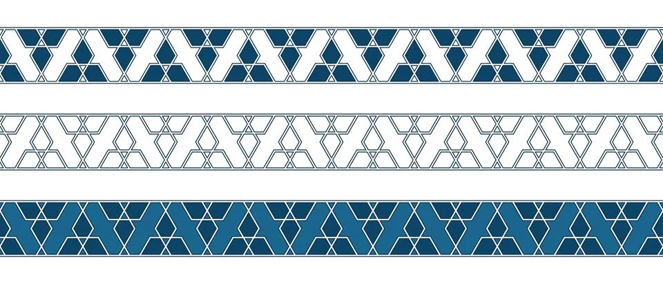 Islamic ornament pattern border for Ramadan card Stock Illustration