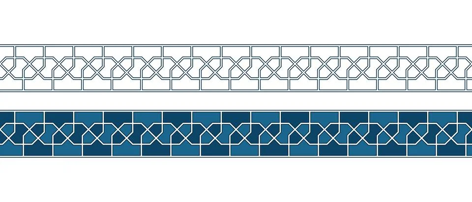 Islamic ornament pattern border for Ramadan card Stock Illustration