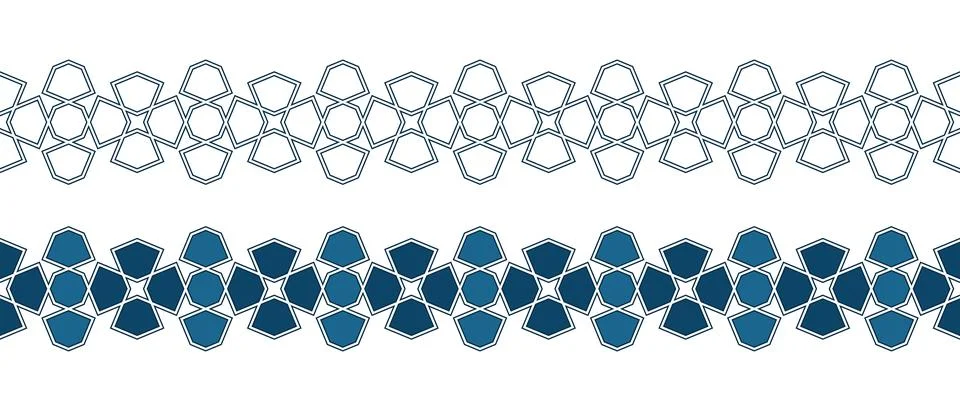 Islamic ornament pattern border for Ramadan card Stock Illustration