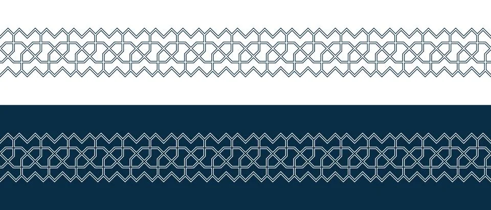 Islamic ornament pattern border for Ramadan card Stock Illustration