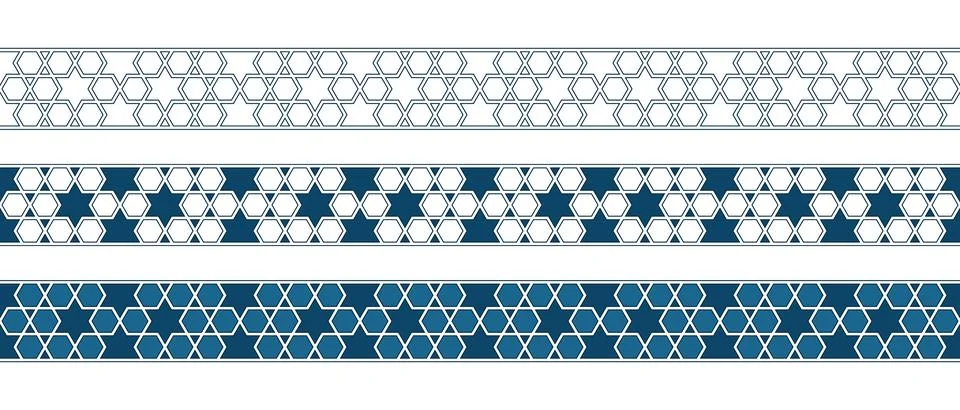 Islamic ornament pattern border for Ramadan card Stock Illustration