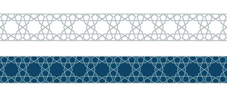 Islamic ornament pattern border for Ramadan card Stock Illustration