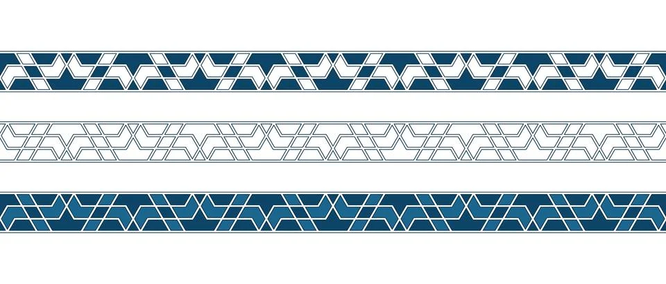 Islamic ornament pattern border for Ramadan card Stock Illustration