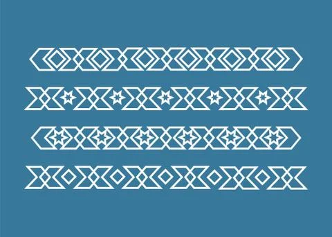 Islamic ornamental borders 스톡 일러스트