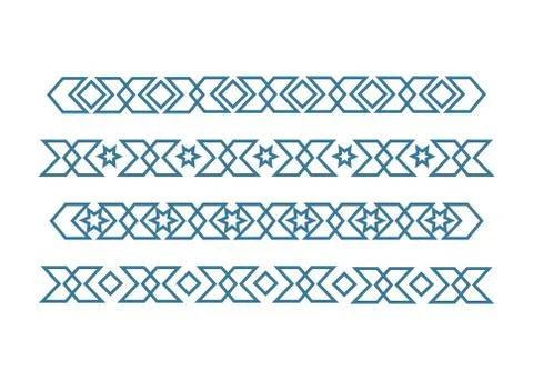 Islamic ornamental borders Illustrazione stock
